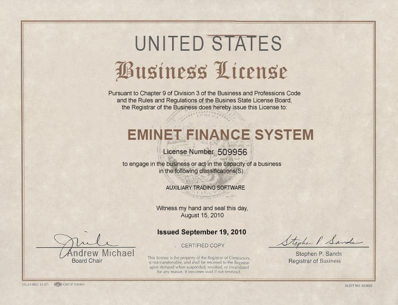 certificate